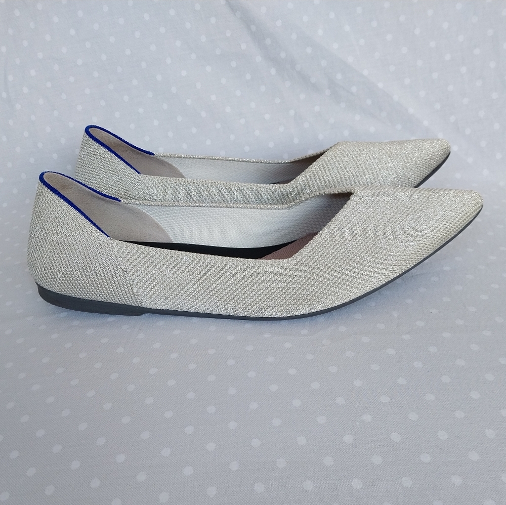 Rothy's The Flat II Diamond Twill Pointed Toe Flats - Picture 2 of 12